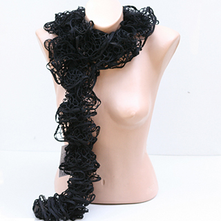 оригинален плетен черен шал