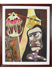 Картина масло "Салвадор Дали" - Дилян Дочев-Дил